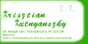 krisztian kutnyanszky business card