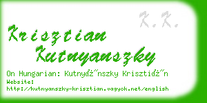 krisztian kutnyanszky business card
